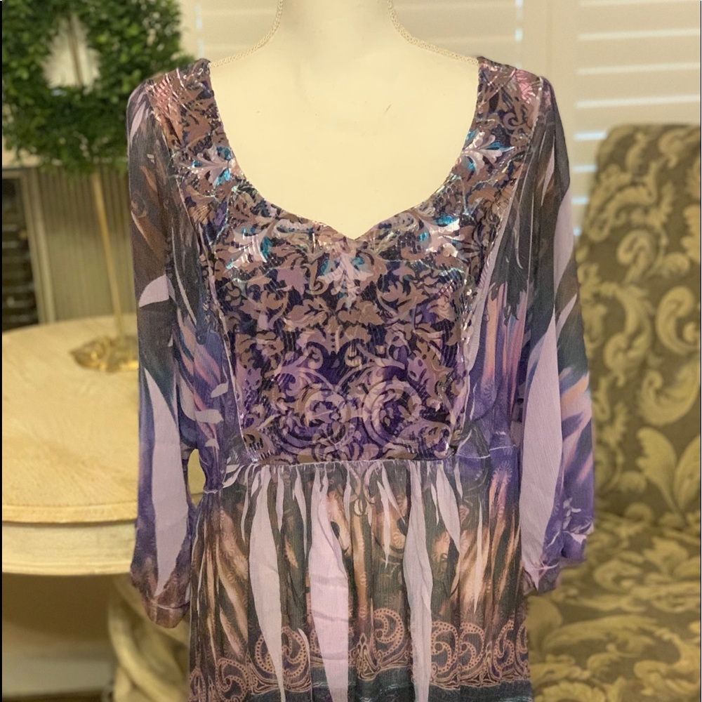 Dress Barn Purple Tunic Blouse/Top Size 2x